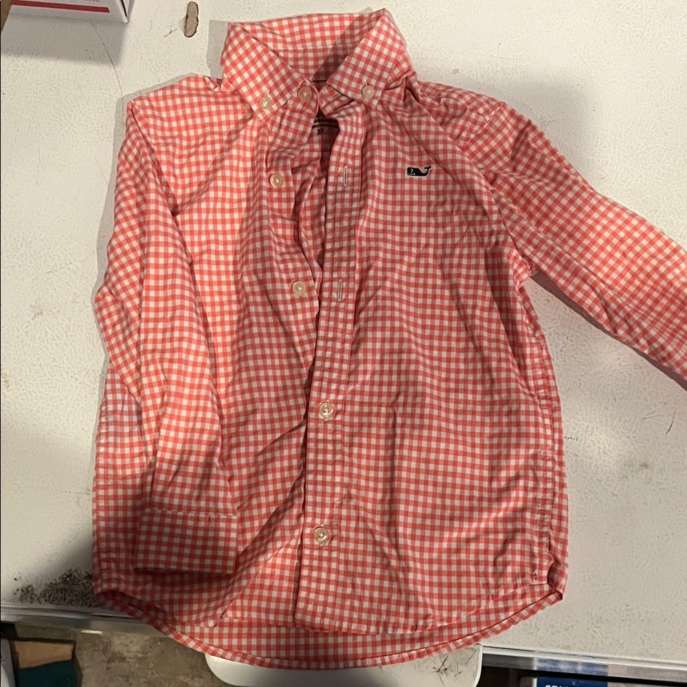 Vineyard Vines Red Gingham Button Down Shirt